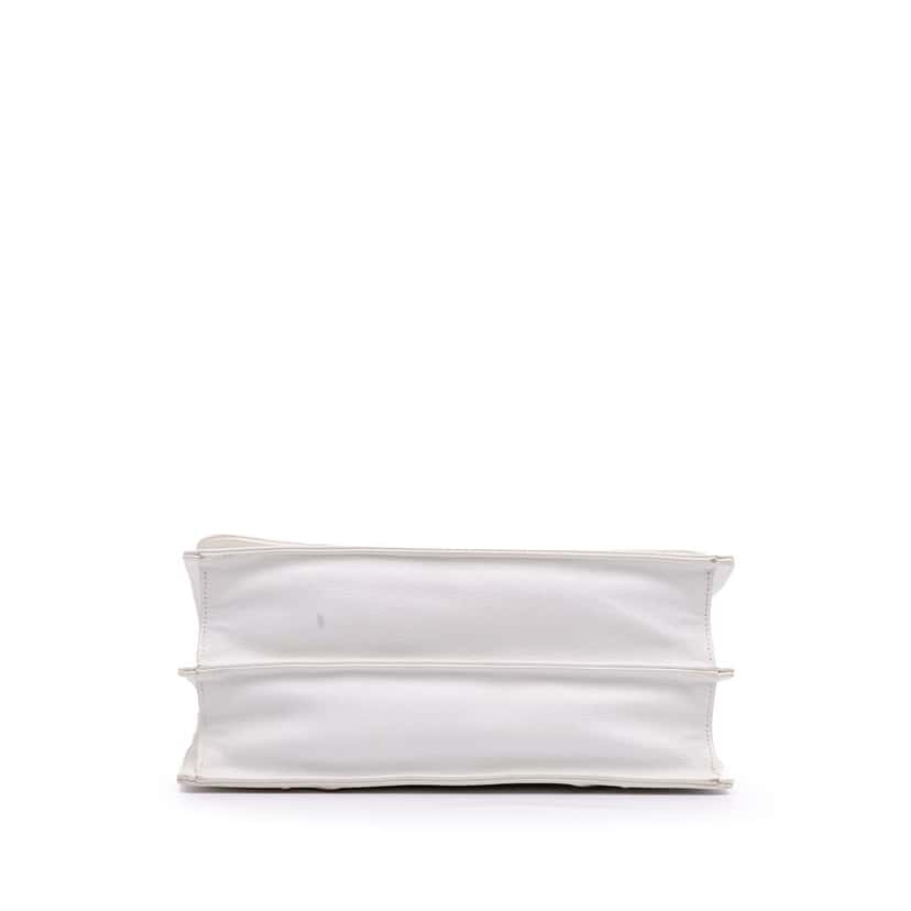Dior Large Grained Calfskin Diorama Satchel White Leather Very good condition - Inside View
