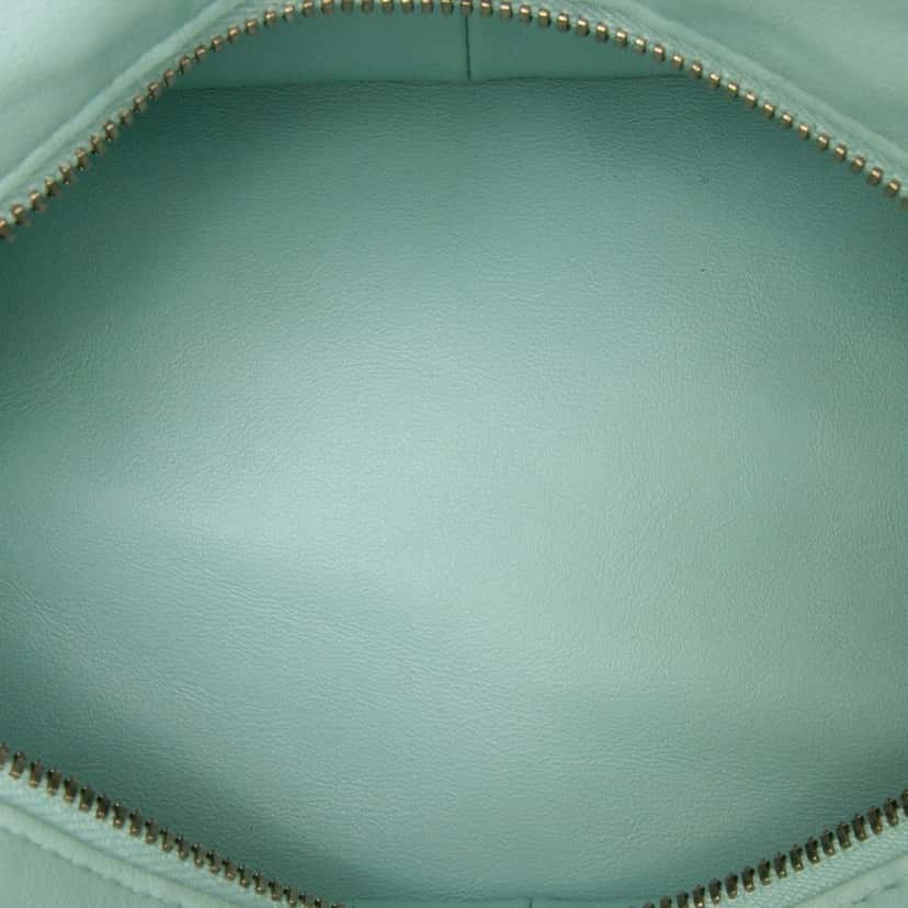 Bottega Veneta Mini Calfskin Double Knot Bag Blue Leather Good condition - Model View