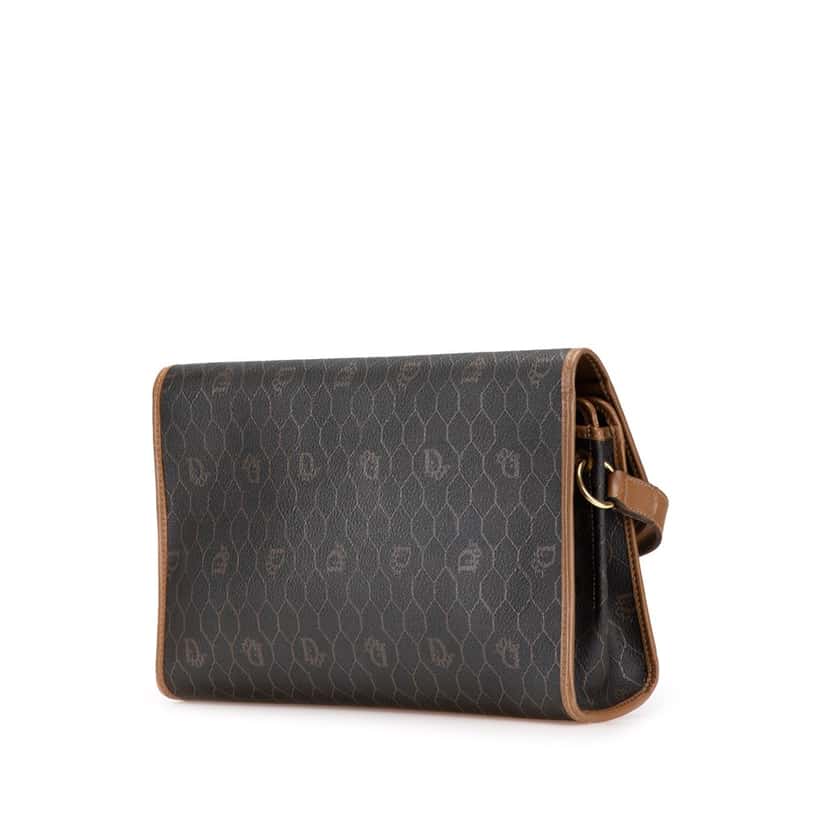 Dior Honeycomb Coated Canvas Crossbody Black Canvas Good condition - Back View