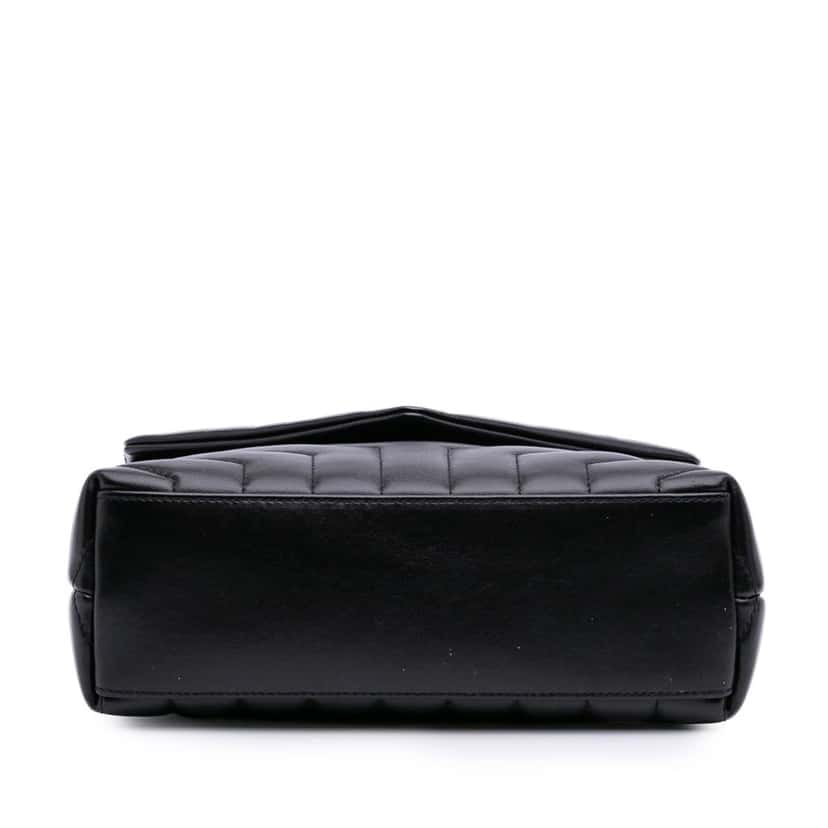 Saint Laurent Small Calfskin Monogram LouLou Shoulder Bag Black Leather Good condition - Inside View