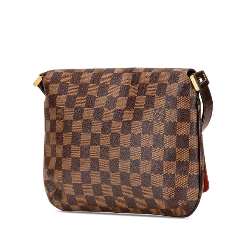 Louis Vuitton Damier Ebene Musette Tango Long Strap Brown Canvas Good condition - Back View