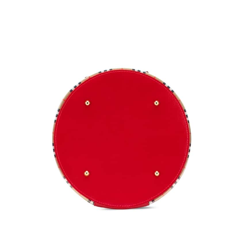 Burberry Haymarket Check Canvas Vanity Bag Brown Canvas Good condition - Inside View