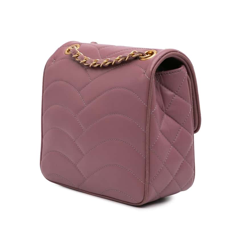 Chanel Paris Seoul Mini Lambskin Pagoda Single Flap Pink Leather Good condition - Back View