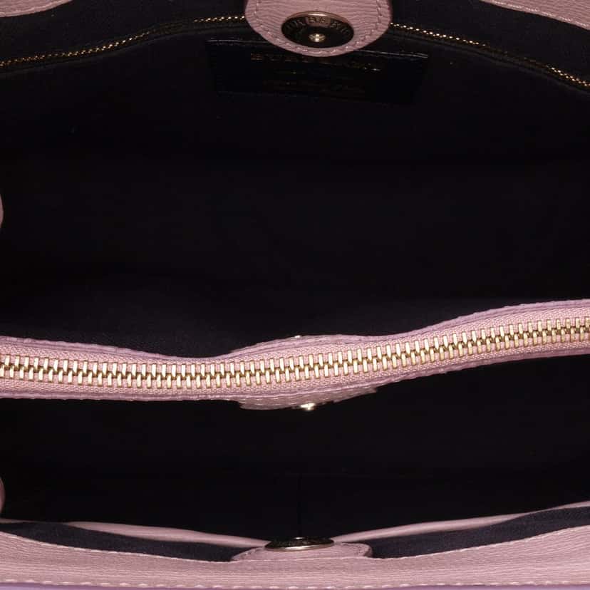 Burberry Medium Leather and House Check Banner Satchel Pink Leather Good condition - Model View