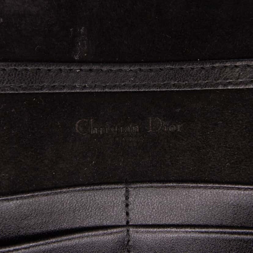Dior Grained Calfskin Diorama Wallet on Chain Black Leather Good condition - Box View