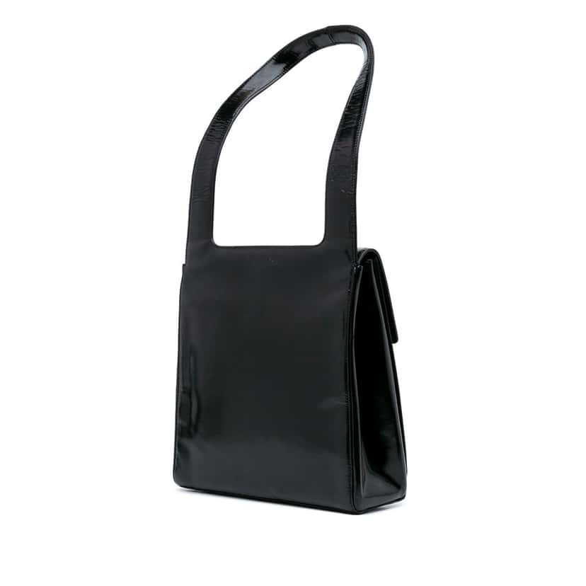 Dior Patent Shoulder Bag Black Leather Good condition - Back View