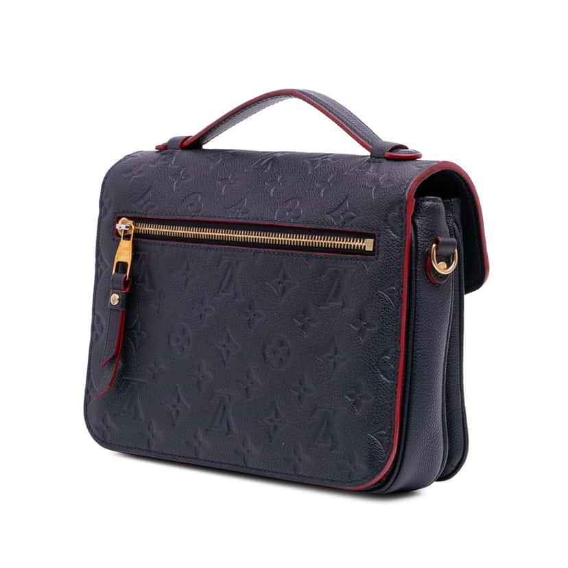 Louis Vuitton Monogram Empreinte Pochette Metis Blue Leather Good condition - Back View