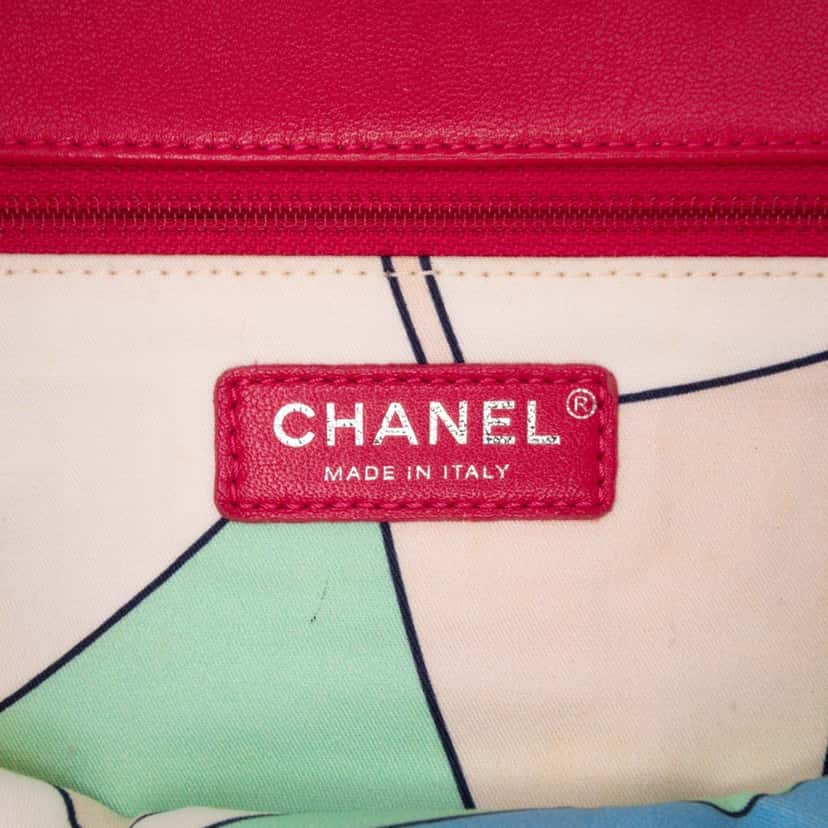 Chanel Medium Quilted Terry Cloth Coco Beach Flap Pink Cotton Good condition - Box View