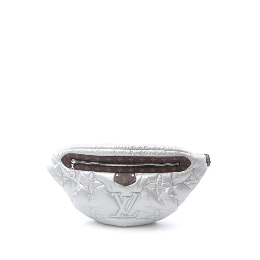 Louis Vuitton Monogram Econyl Pillow Bumbag Silver Good condition - Front View