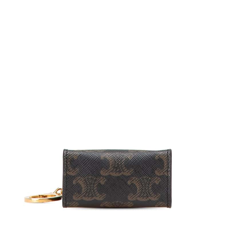 Celine Micro Triomphe Coated Canvas Vertical Cabas Bag Charm Brown Canvas Very good condition - Inside View