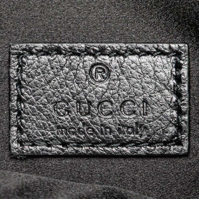 Gucci Small GG Denim Horsebit Slim Hobo Black Denim Good condition - Box View
