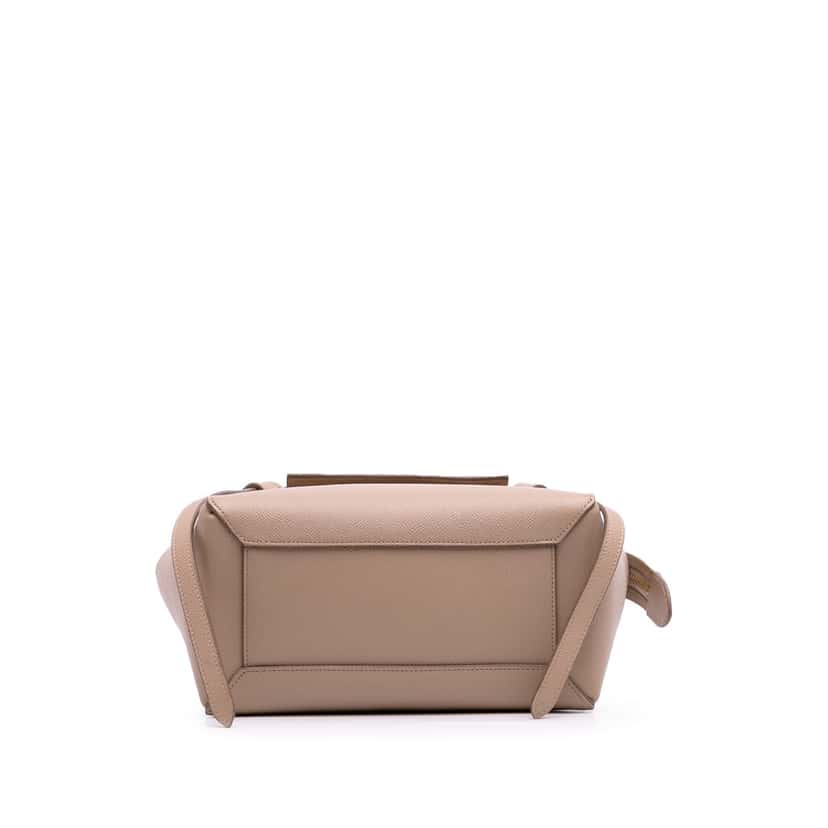 Celine Micro Grained Calfskin Belt Bag Brown Leather Good condition - Inside View