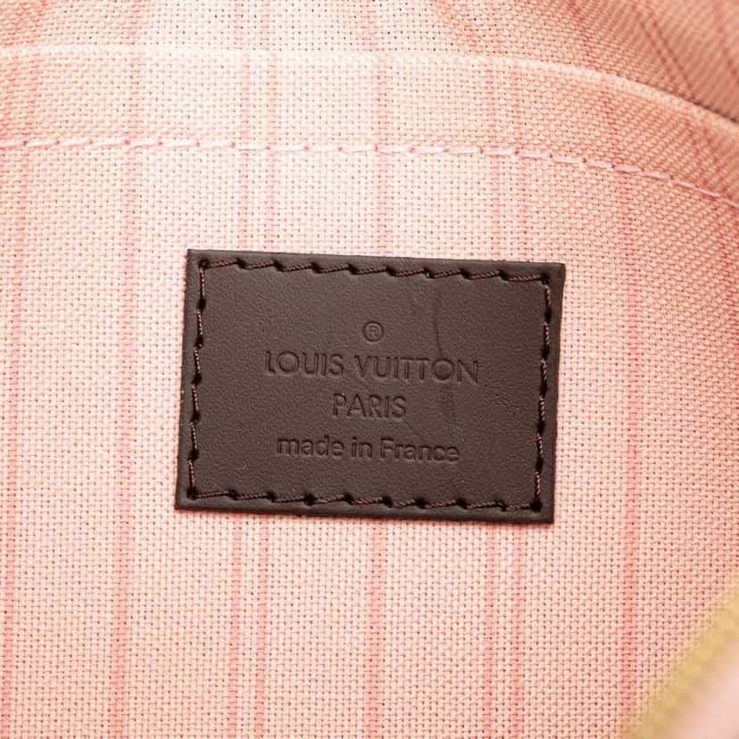 Louis Vuitton Damier Ebene Neverfull Pouch MM Brown Canvas Good condition - Box View