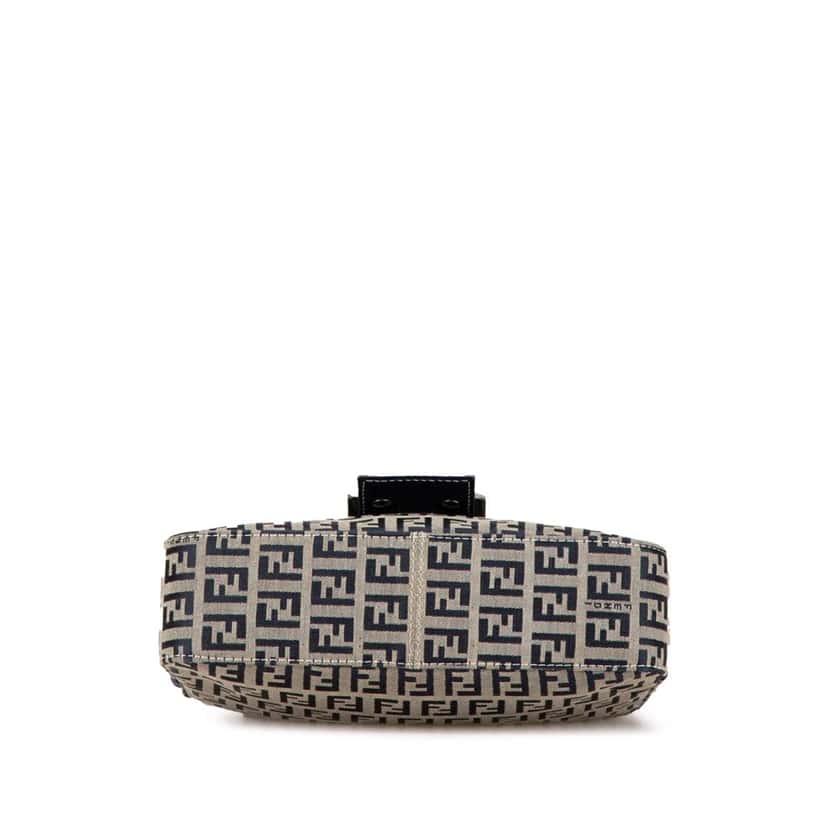 Fendi Zucchino Canvas Flap Shoulder Bag Grey Canvas Good condition - Inside View
