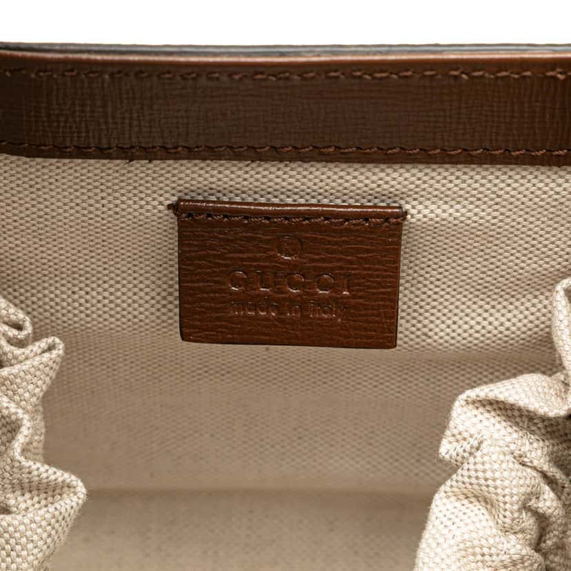 Gucci Small GG Supreme Horsebit 1955 Satchel Brown Canvas Good condition - Box View