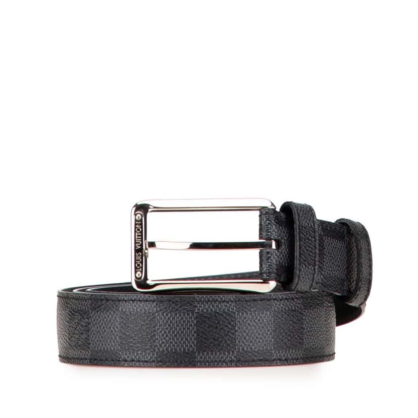 Louis Vuitton Damier Graphite Force Belt Grey Canvas Good condition - Front View
