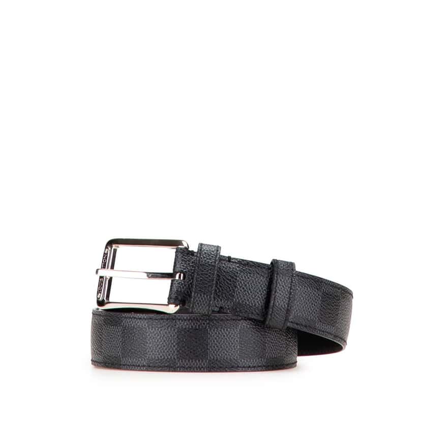Louis Vuitton Damier Graphite Force Belt Grey Canvas Good condition - Back View