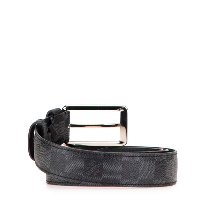 Louis Vuitton Damier Graphite Force Belt Grey Canvas Good condition - Inside View