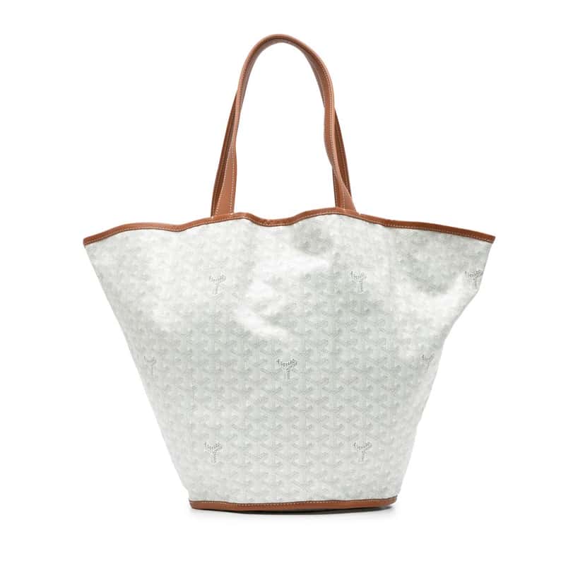 Goyard Goyardine Reversible Belharra Tote White Canvas Good condition - Front View
