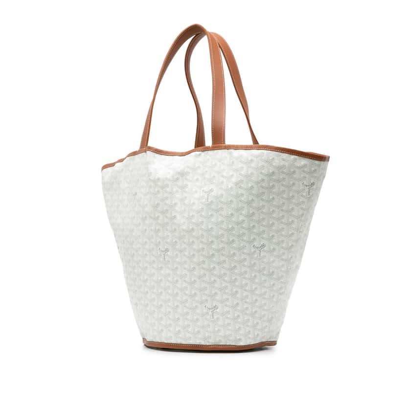 Goyard Goyardine Reversible Belharra Tote White Canvas Good condition - Back View