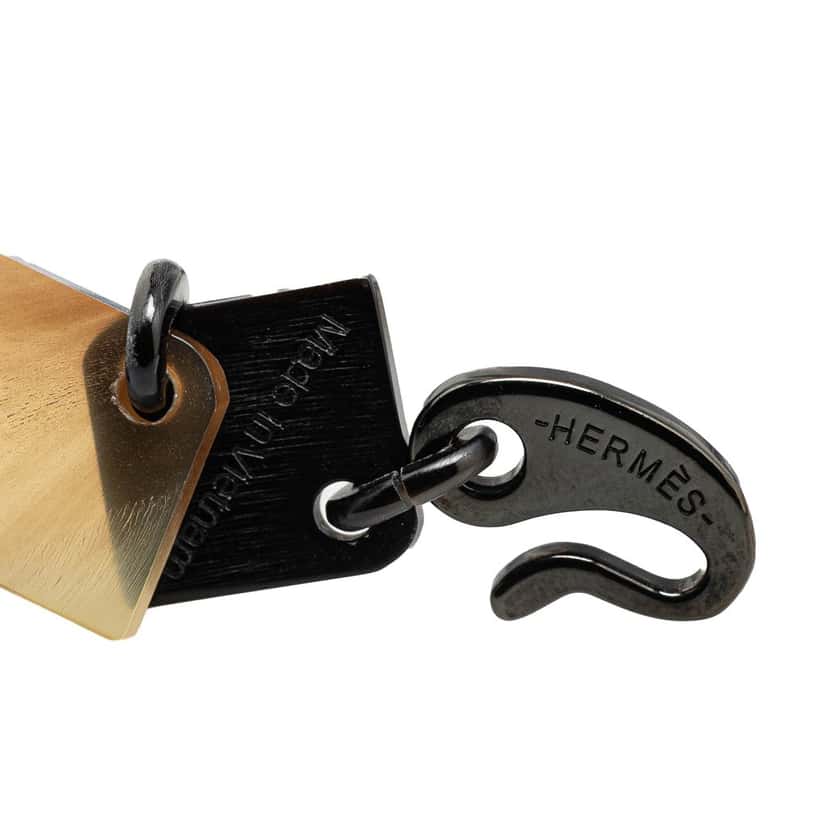 Hermès Buffalo Horn and Lacquer Lena Necklace Brown Good condition - Inside View