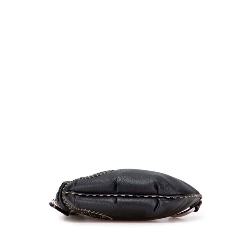 Fendi Leather Selleria Oyster Hobo Black Leather Good condition - Inside View