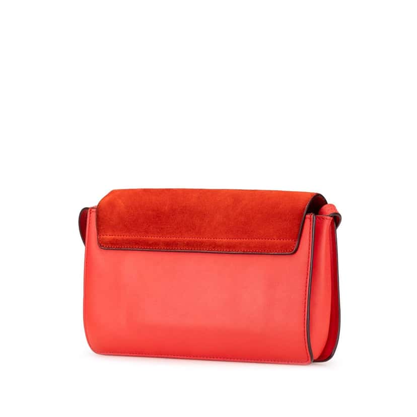 Chloé Small Leather Faye Crossbody Red Leather Good condition - Back View