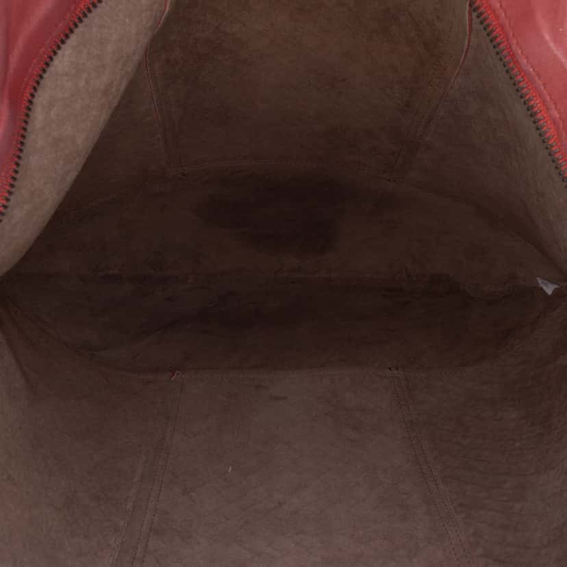 Bottega Veneta Nappa Intrecciato Tote Red Leather Good condition - Model View