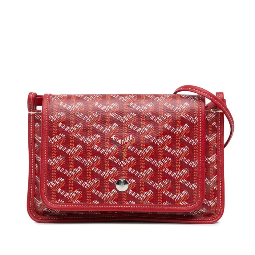 Goyard Goyardine Plumet Pocket Wallet Red Canvas Good condition - Front View