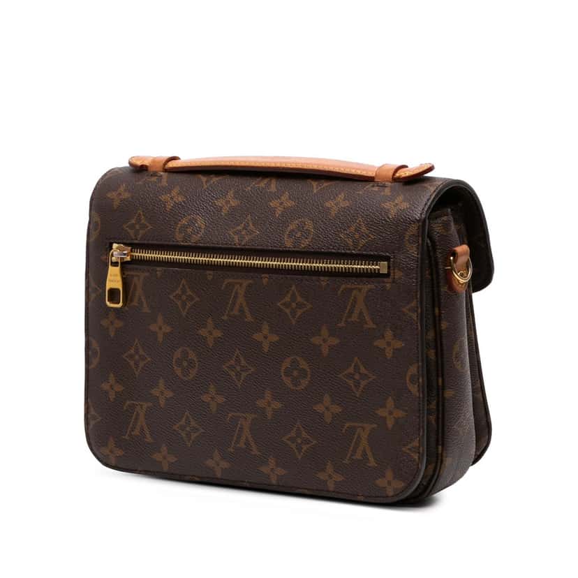 Louis Vuitton Monogram Pochette Metis Brown Canvas Good condition - Back View