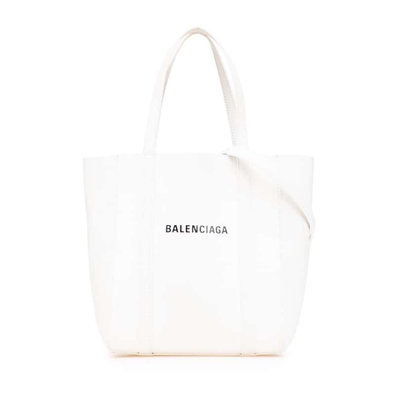 Balenciaga Leather Everyday Tote XXS White Leather Good condition - Front View