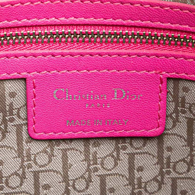Dior Large Lambskin Cannage Lady Dior Pink Leather Good condition - Box View
