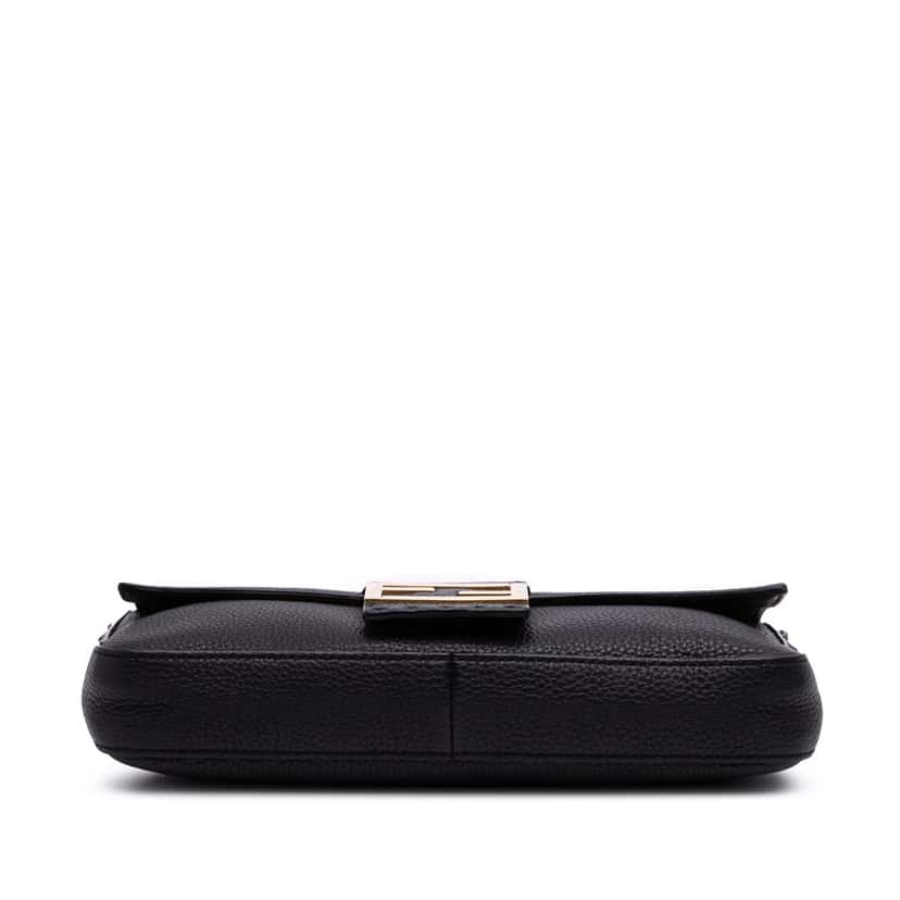 Fendi Leather Selleria Convertible Baguette Satchel Black Leather Good condition - Inside View