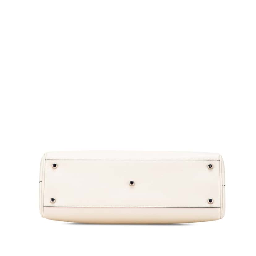Gucci Medium Leather Zumi Top Handle Bag White Leather Good condition - Inside View