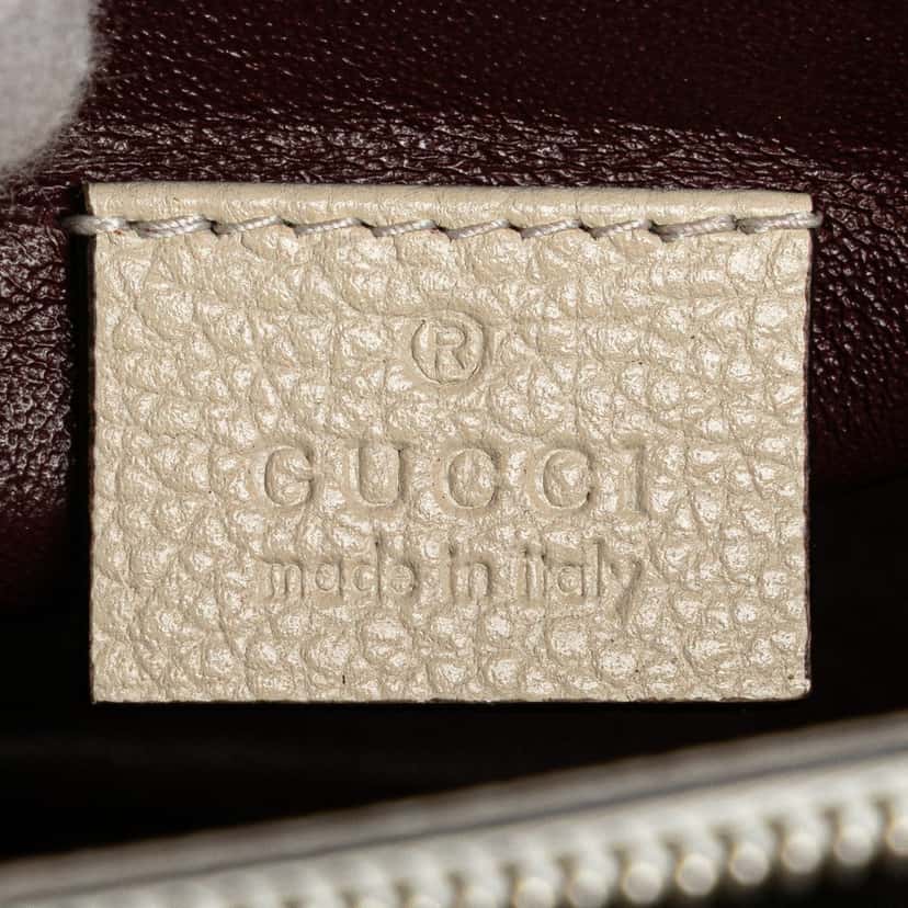 Gucci Medium Leather Zumi Top Handle Bag White Leather Good condition - Box View