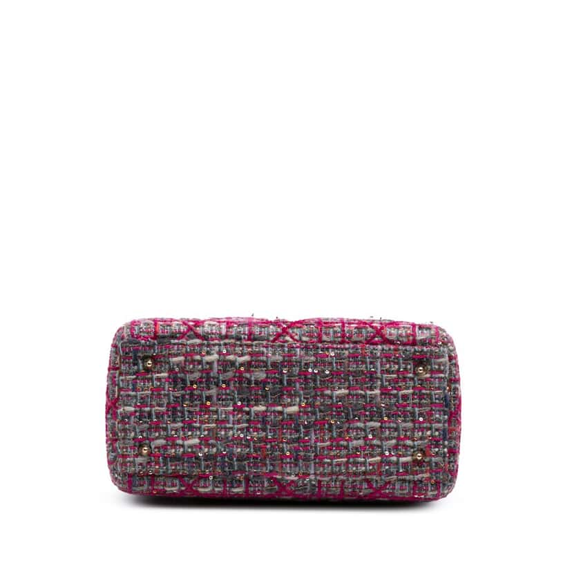 Dior Medium Tweed Macrocannage Lady Dior Pink Tweed Good condition - Inside View