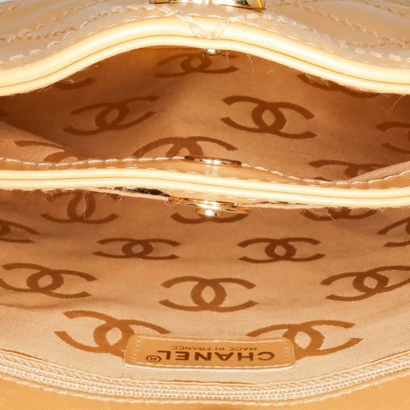 Chanel CC Wild Stitch Calfskin Handbag Brown Leather Good condition - Box View