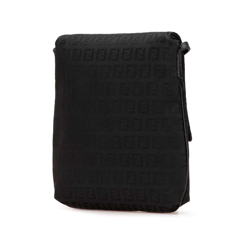 Fendi Zucchino Canvas Crossbody Black Canvas Good condition - Back View