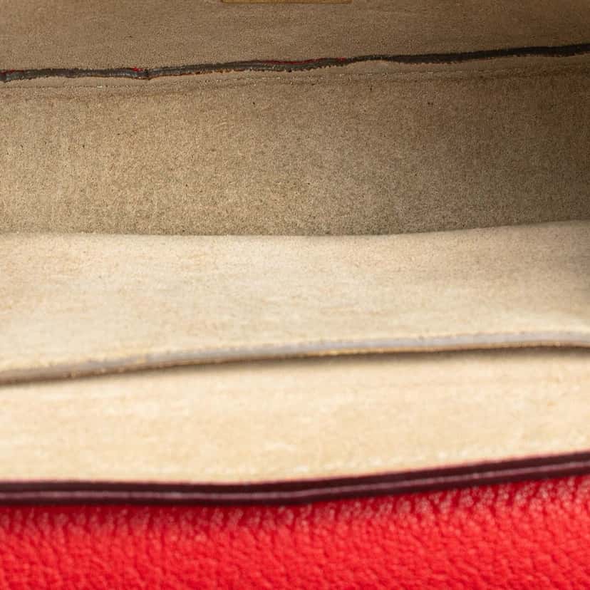 Chloé Small Drew Leather Crossbody Bag Red Leather Good condition - Model View