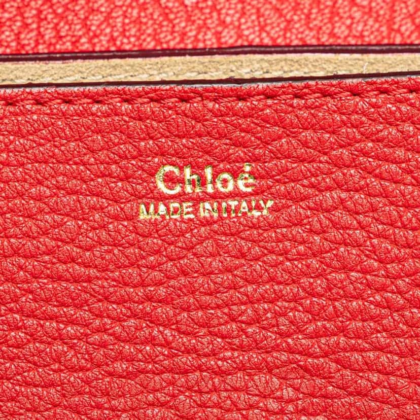 Chloé Small Drew Leather Crossbody Bag Red Leather Good condition - Box View