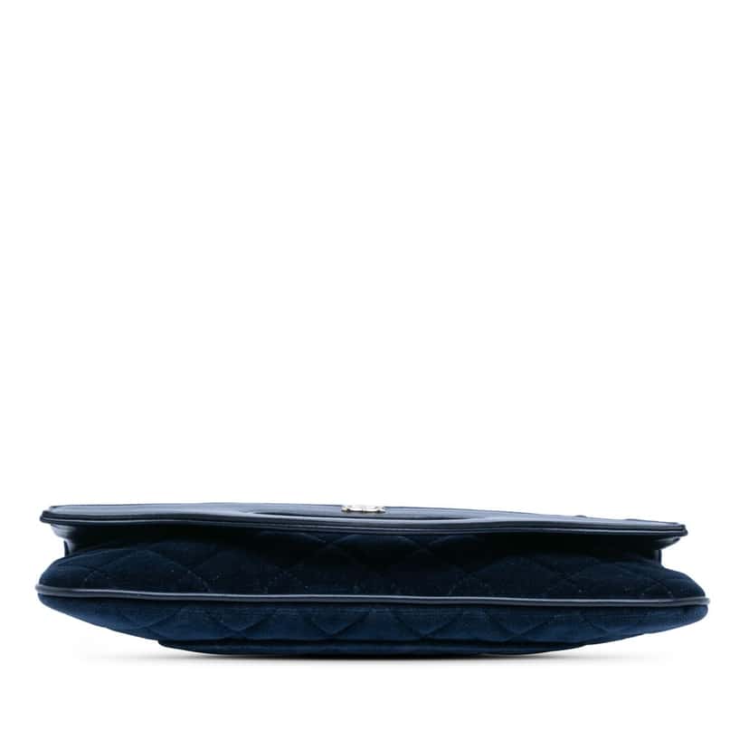 Chanel Quilted Velvet 31 Clutch Blue Velvet Good condition - Inside View