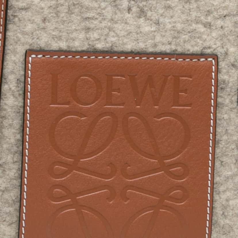Loewe Small Felt Elephant Basket Tote Grey Wool Good condition - Box View