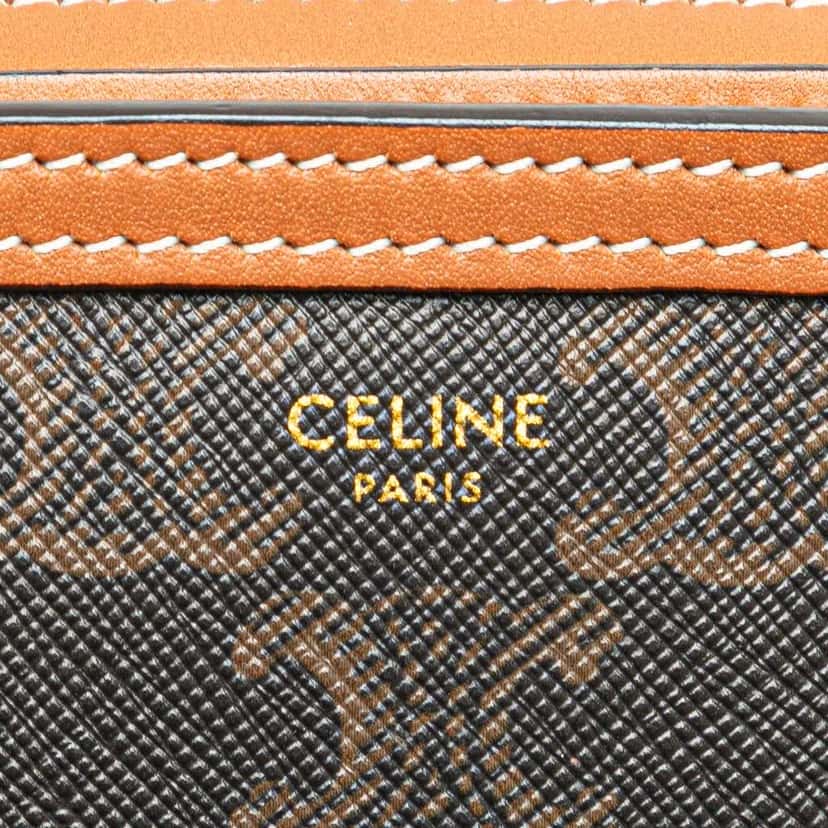 Celine Triomphe Coated Canvas Belt Bag Brown Canvas Good condition - Box View