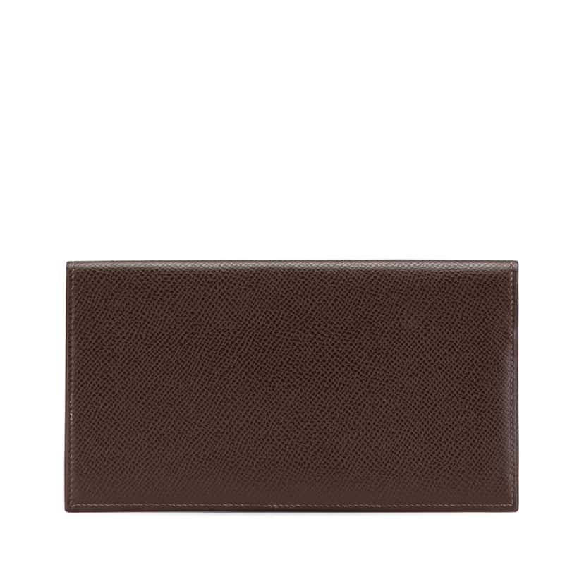 Hermès Epsom Citizen Twill Wallet Brown Leather Good condition - Front View