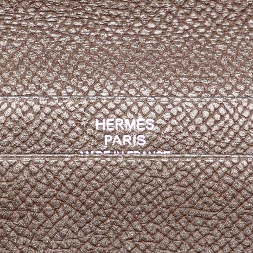Hermès Epsom Citizen Twill Wallet Brown Leather Good condition - Model View