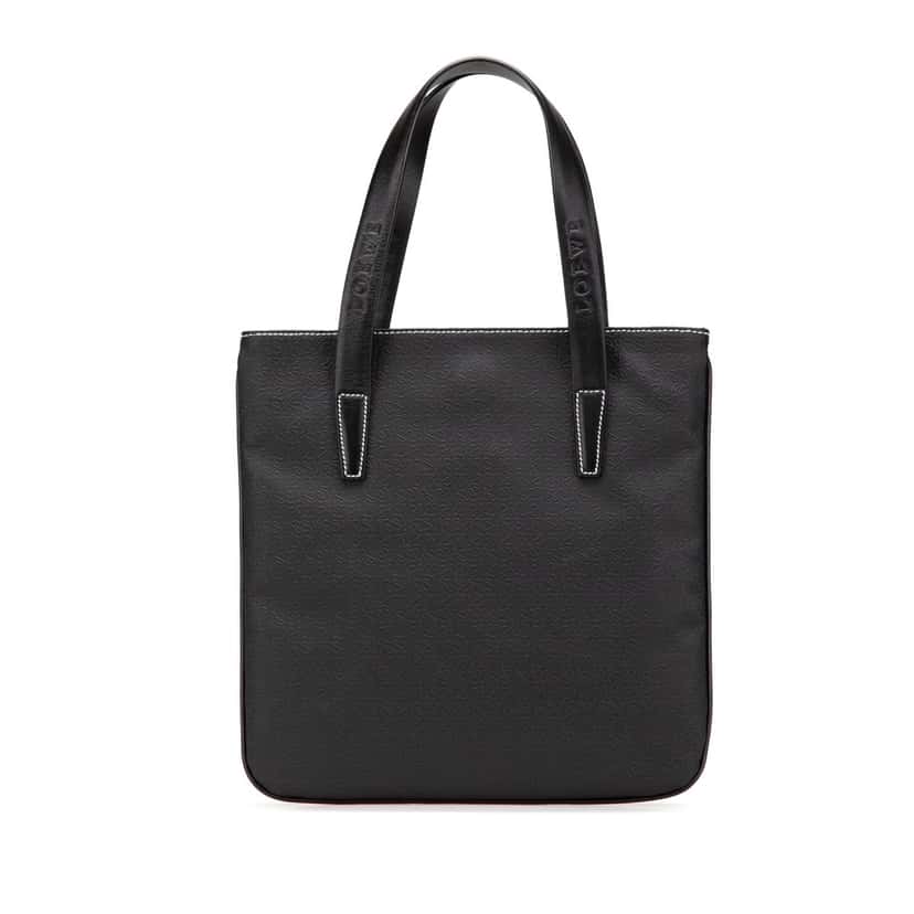 Loewe Anagram Leather Tote Black Leather Good condition - Front View
