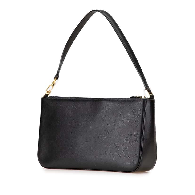 Burberry Leather Shoulder Bag Black Leather Good condition - Back View