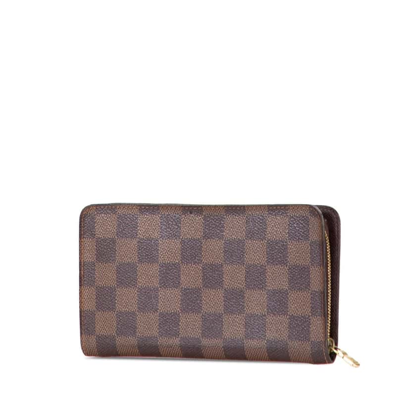 Louis Vuitton Damier Ebene Porte Monnaie Zippy Long Wallet Brown Canvas Good condition - Back View