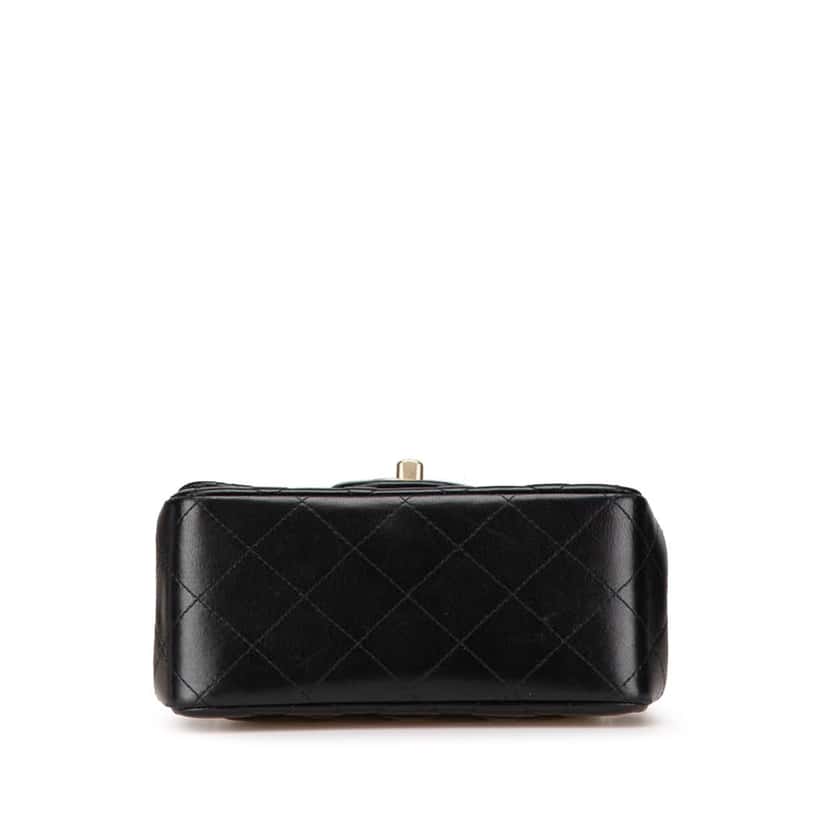 Chanel Mini Square Classic Lambskin Single Flap Black Leather Good condition - Inside View
