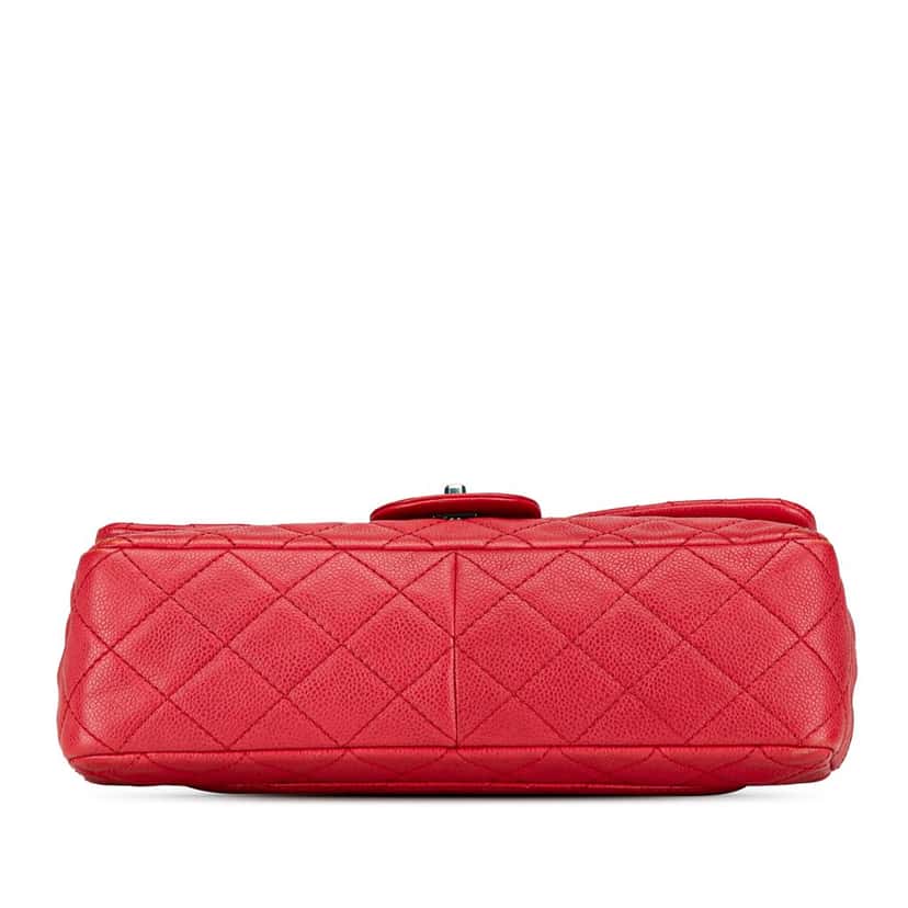 Chanel Jumbo Classic Caviar Single Flap Red Leather Good condition - Inside View